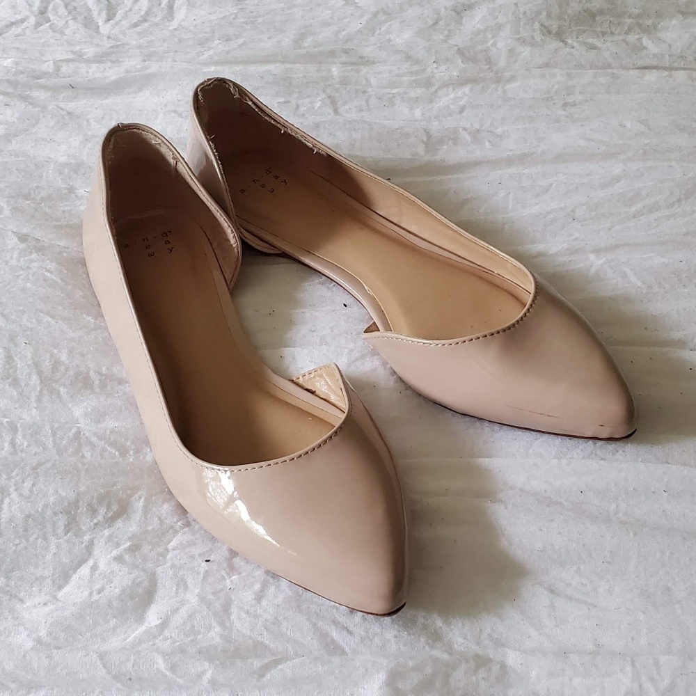 A New Day nude tan pointed D'Orsay flats 10